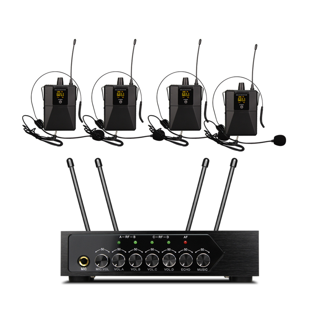 s1400 live performance BT wireless UHF handheld 4 channel microphone