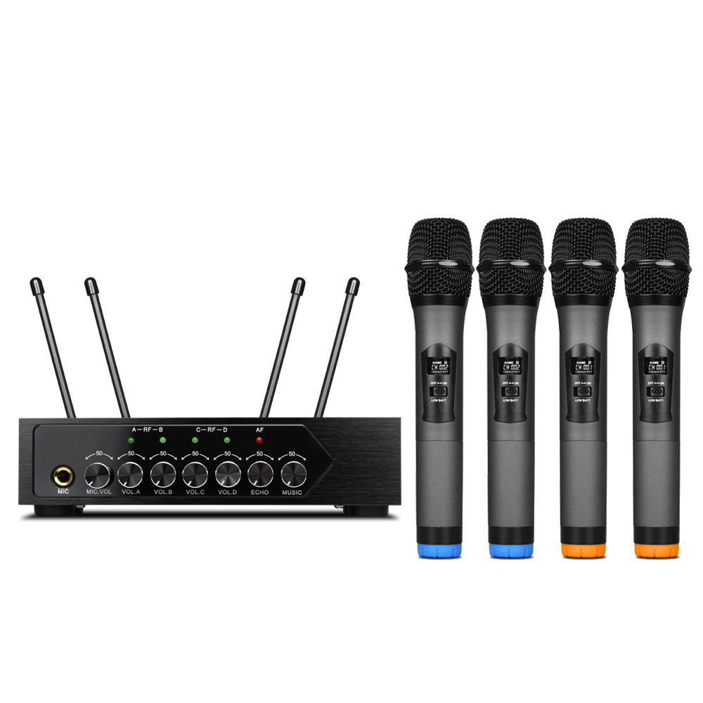 s1400 live performance BT wireless UHF handheld 4 channel microphone