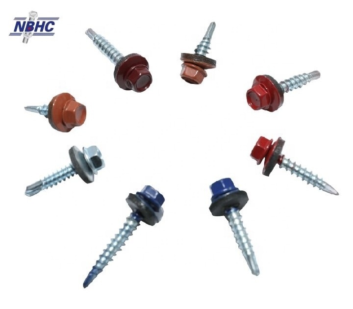 NBHC007SC Din7504 Hex head self drilling screw with EPDM washer roofing screw Metal Screws