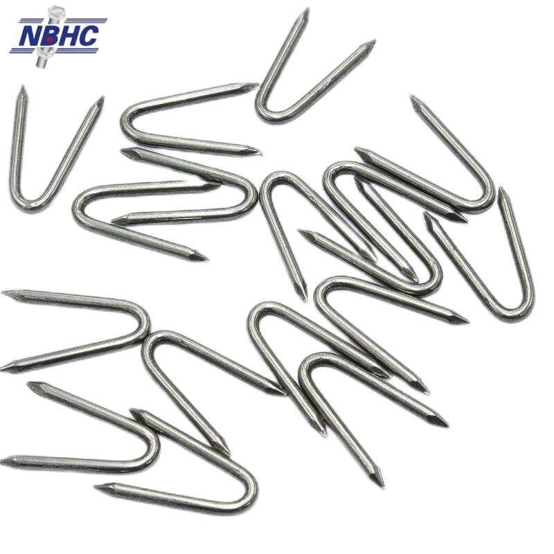 NBHC003NAGalvanized Steel Garden Ground Stakes Landscape Fabric U Shaped Nails Garden Sod Staples