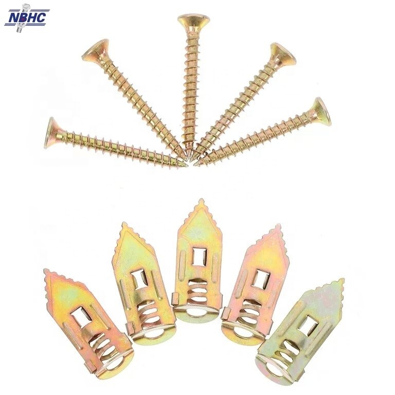 NBHC039AN Hot Selling China Factory High Strength Drywall Self-Drilling Steel Anchor Kit with Zinc Plated Screws