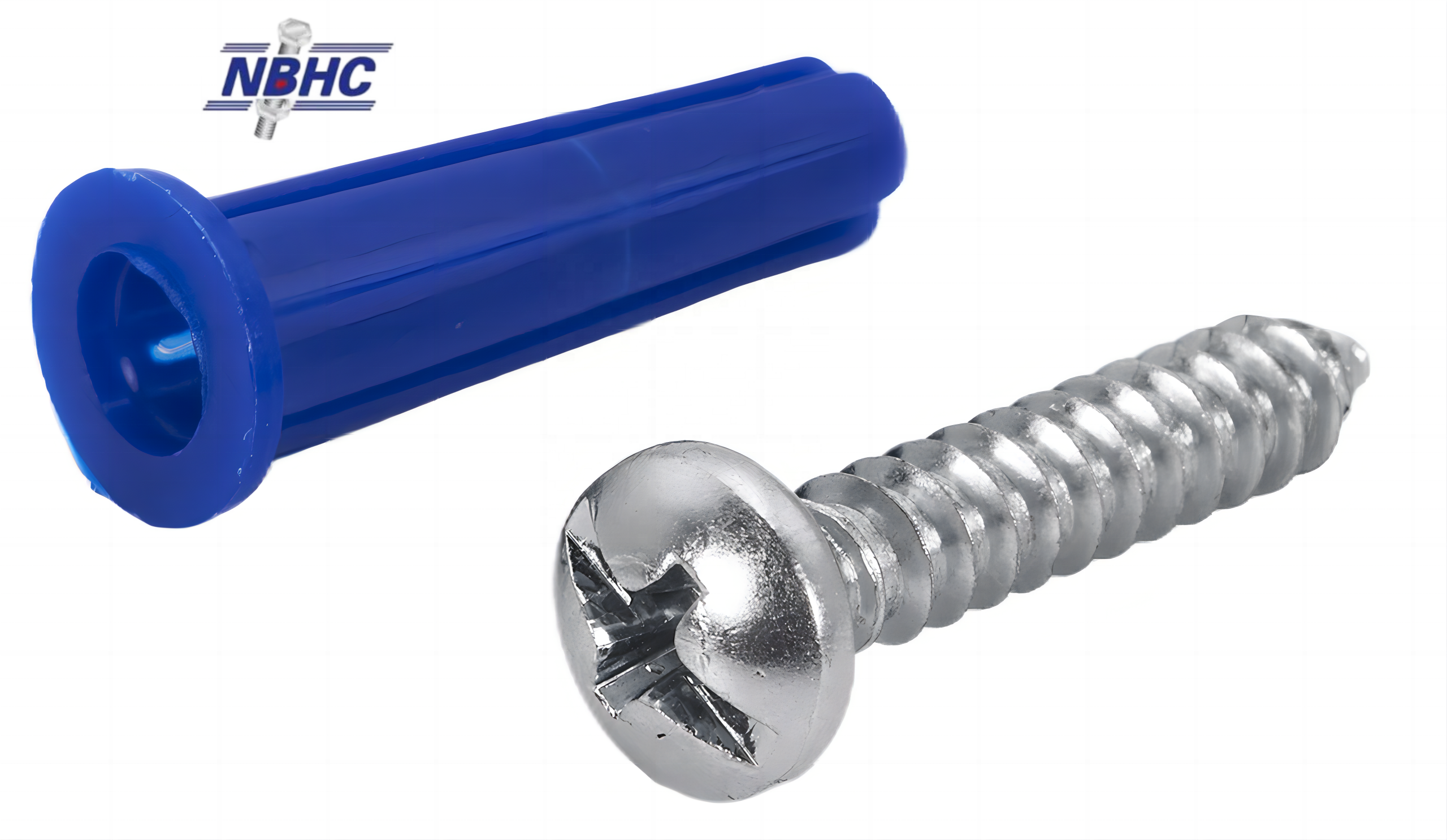 NBHC025AN Made in China Customized Drywall Expansion Anchors Blue Conical  Anchor plastic wall plugs plastic anchor