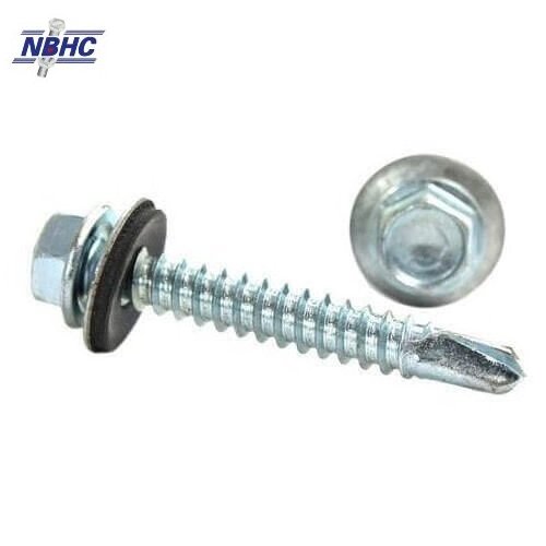 NBHC007SC Din7504 Hex head self drilling screw with EPDM washer roofing screw Metal Screws