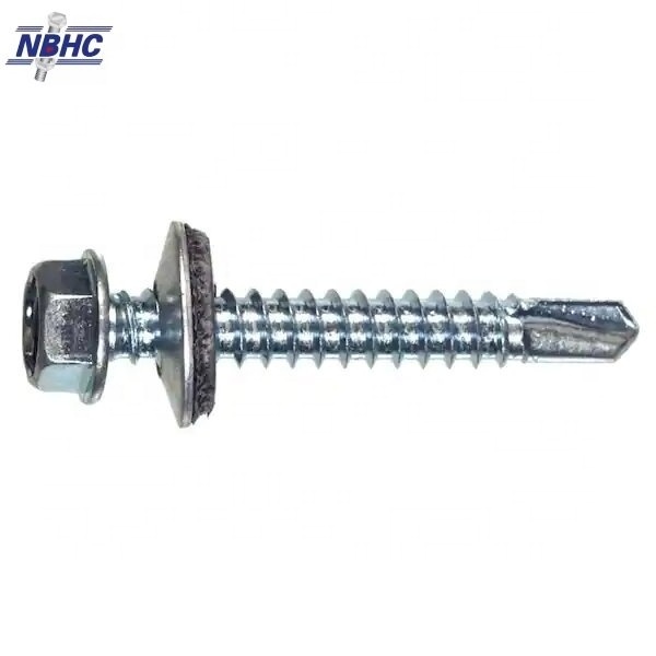 NBHC007SC Din7504 Hex head self drilling screw with EPDM washer roofing screw Metal Screws