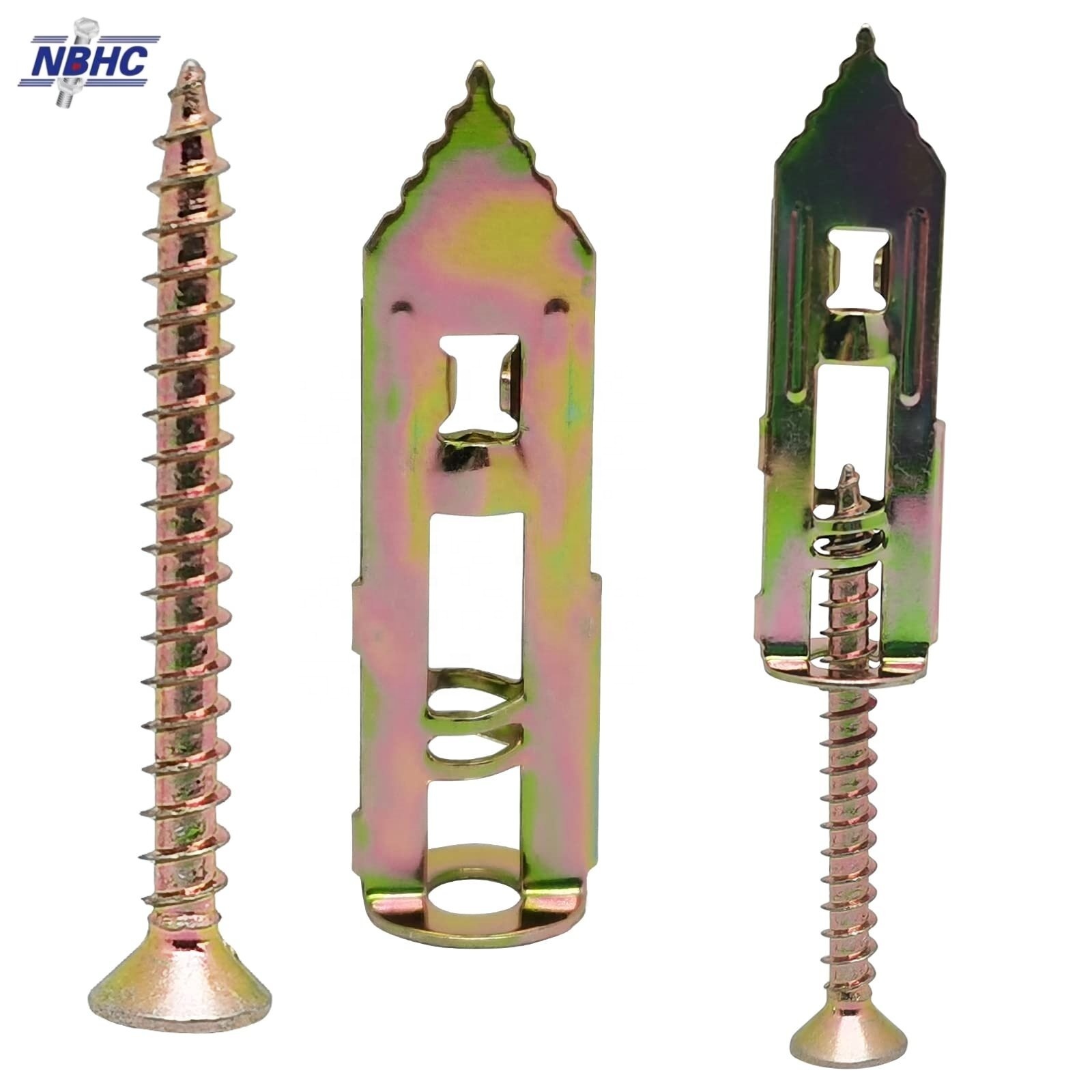 NBHC039AN Hot Selling China Factory High Strength Drywall Self-Drilling Steel Anchor Kit with Zinc Plated Screws