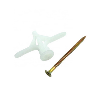 NBHC030AN Good Price Customized  Butterfly Anchor Plasterboard Wall Plugs Plastic Drywall Wall Anchors with Screw