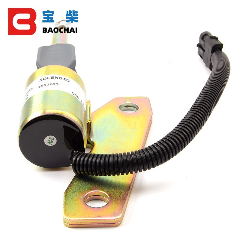 3991625 shut off solenoid genset solenoid generator stop solenoid electric fuel throttle for engine parts xhq-pt 12v 24v