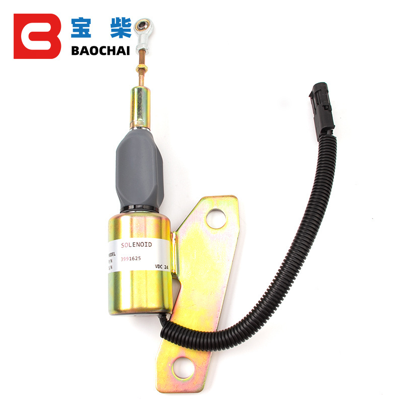 3991625 shut off solenoid genset solenoid generator stop solenoid electric fuel throttle for engine parts xhq-pt 12v 24v