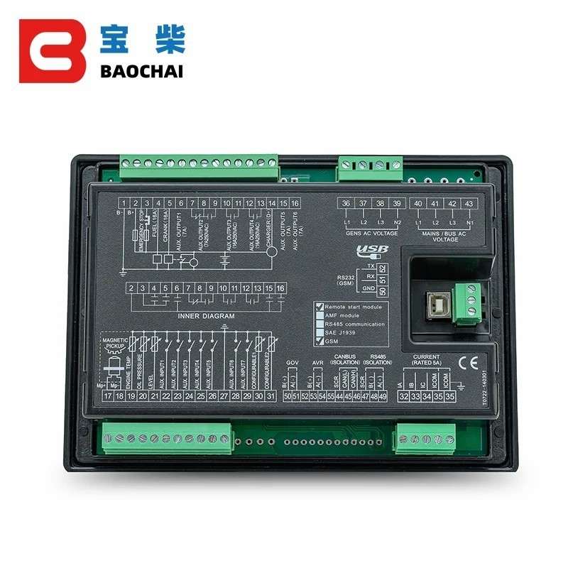 LXC7110 Lixise Generator Spare Parts Control Unit Module Accessories with LCD Display SMS RS485 30A Genset Controller Panel