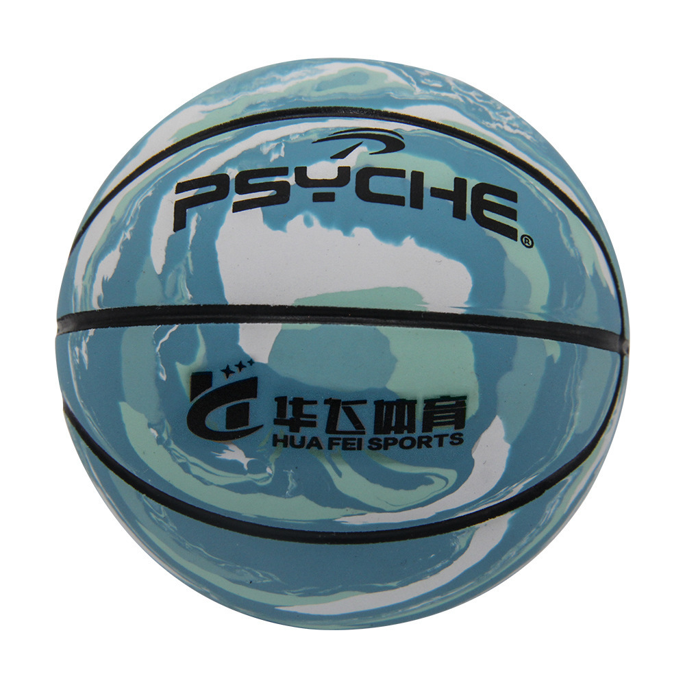 Camouflage Blue Pet Dog Chew Toy Rubber High Bounce Ball Mini Basketball Training Balls for Kids Grip Ball