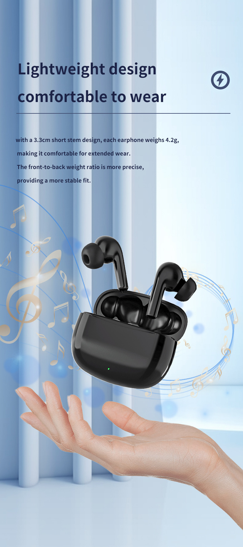 Phone call 4 Mics Low latency ANC ENC Wireless TWS  Headset Digital Display Wireless HiFI  earbud in-ear headphones For gaming