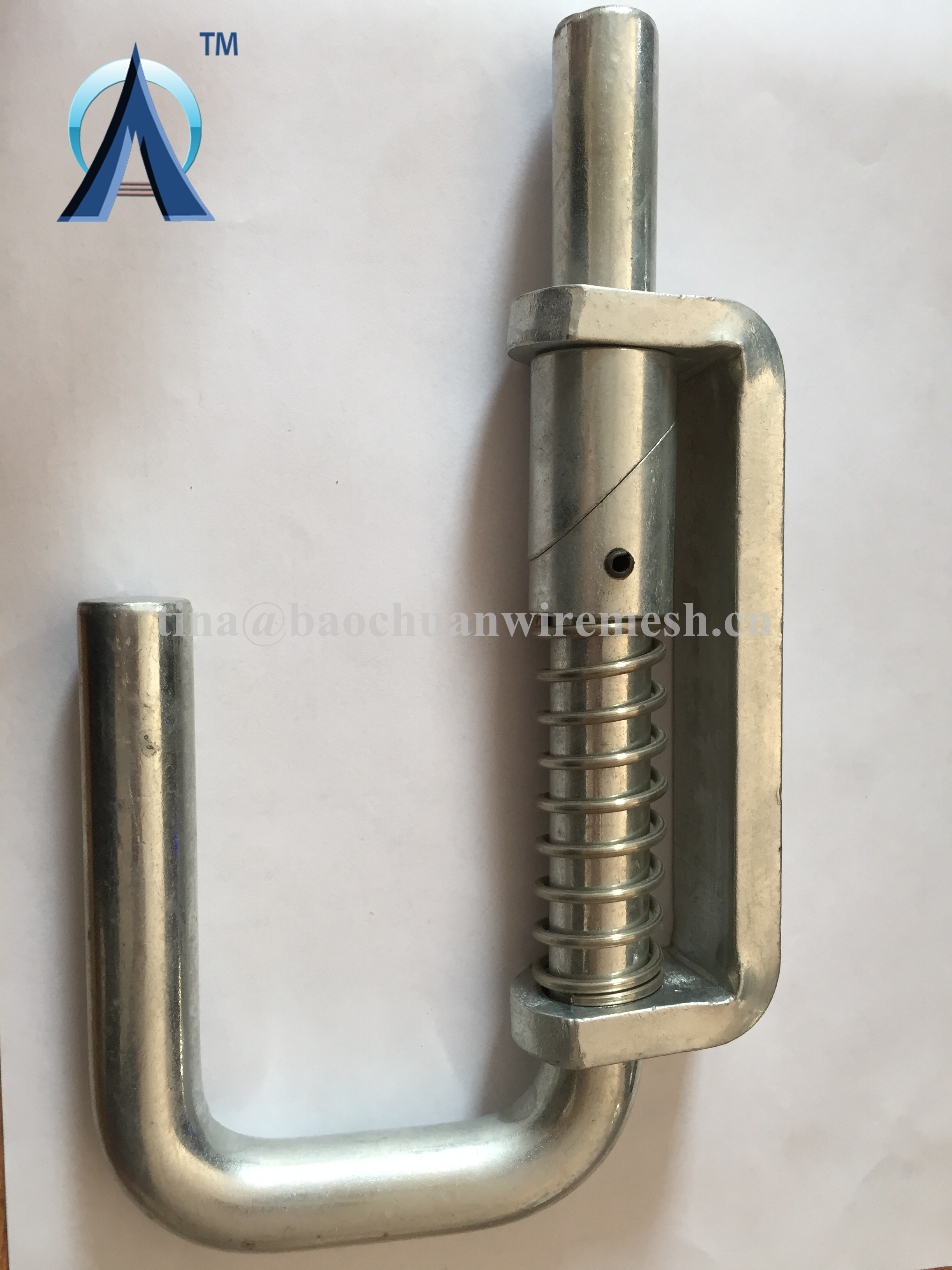 Zinc coated galvanized cattle crush gate spring slam catch latch