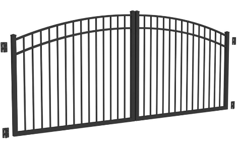 Double swing powder coated high security aluminum gate