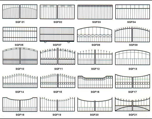 Double swing powder coated high security aluminum gate