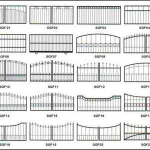 Double swing powder coated high security aluminum gate