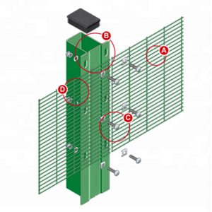 anti climb mesh 358 railway station fence high quality 358 fence prison 358 mesh security fence panel