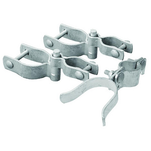 Hot dip galvanized fence door hinges Tee pipe clamp T-type two-way pipe clamp Heavy duty spring latch