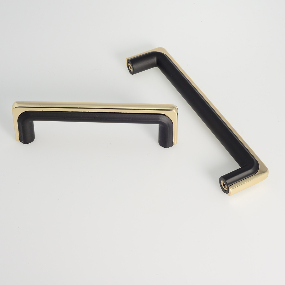 Hot Selling K Gold Black Combination luxury designer cabinet, zinc alloy handles, interior door handle modern cabinet pull