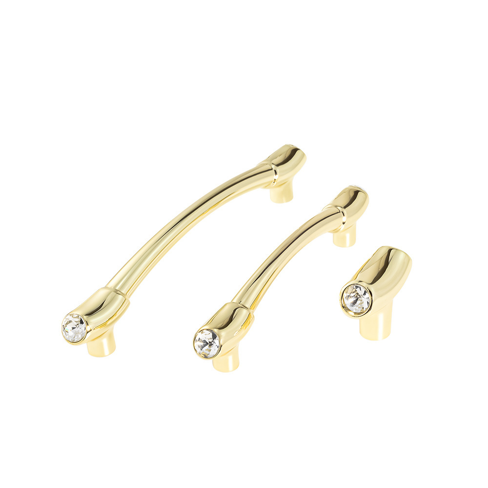 Classic kitchen unit handles door knob furniture gold handle pulls ring kitchen-handles tiradores de cristal cocina