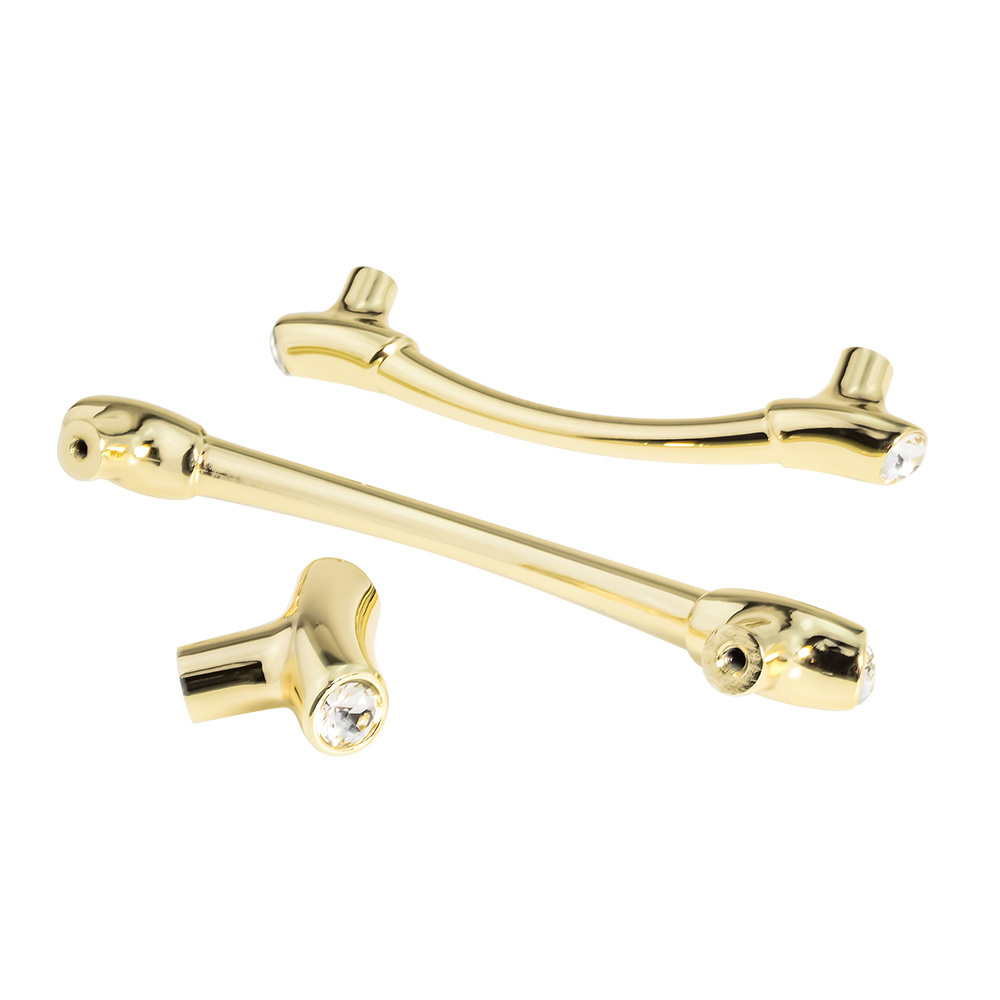 Classic kitchen unit handles door knob furniture gold handle pulls ring kitchen-handles tiradores de cristal cocina