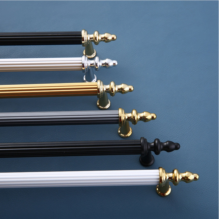 BAOCHUN New Design Furniture Plastic Handle Gold Black Combination Single Hole Knob European Cabinet Wardrobe Door Handle