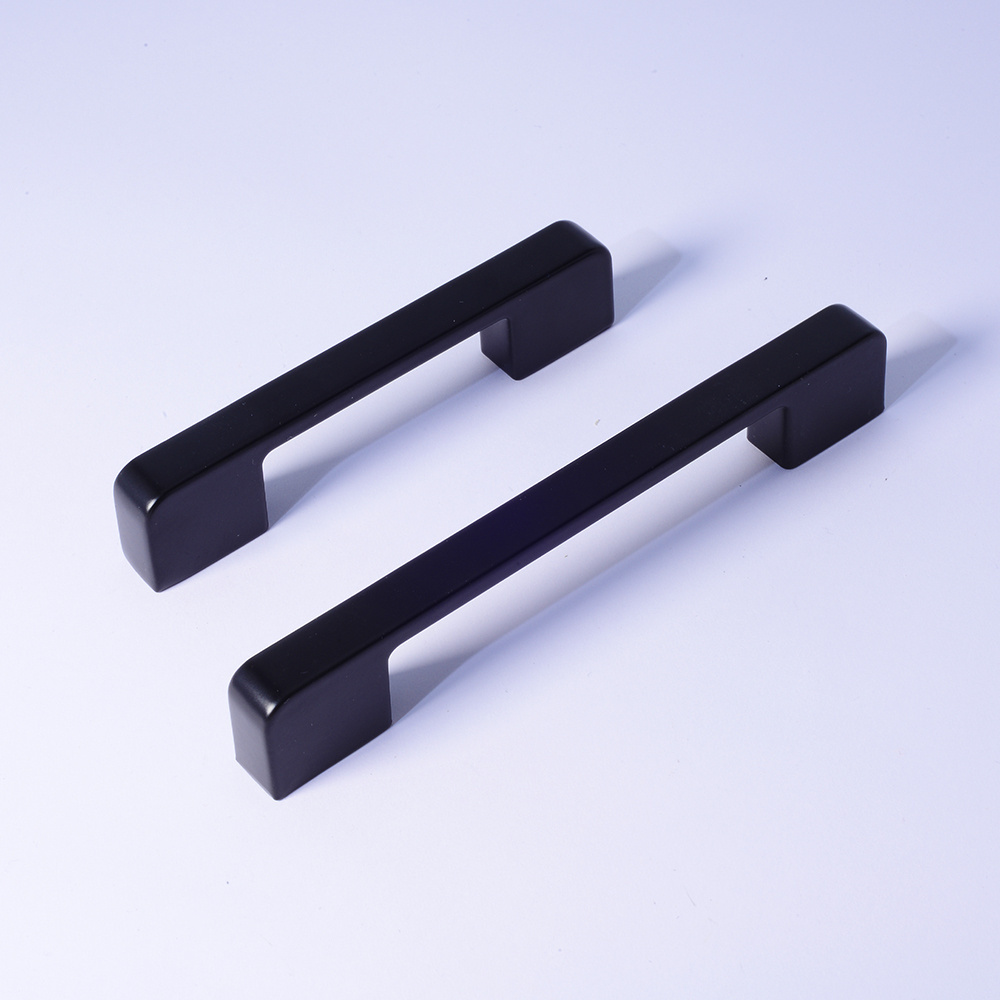 matte black square bar pull porcelain knobs,  250mm door kitchen hidden handle black handle