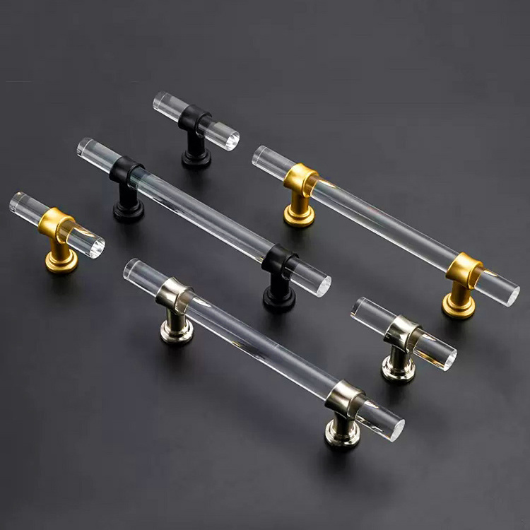 furniture Plastic handle Modern minimalist furniture hardware handle window handle acrylic wardrobe pulls