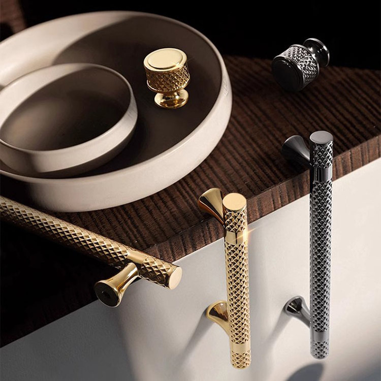 BAOCHUN  bedroom furniture brass wardrobe brushed handles band cabinet handle design leather knobs for furniture