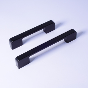 matte black square bar pull porcelain knobs,  250mm door kitchen hidden handle black handle