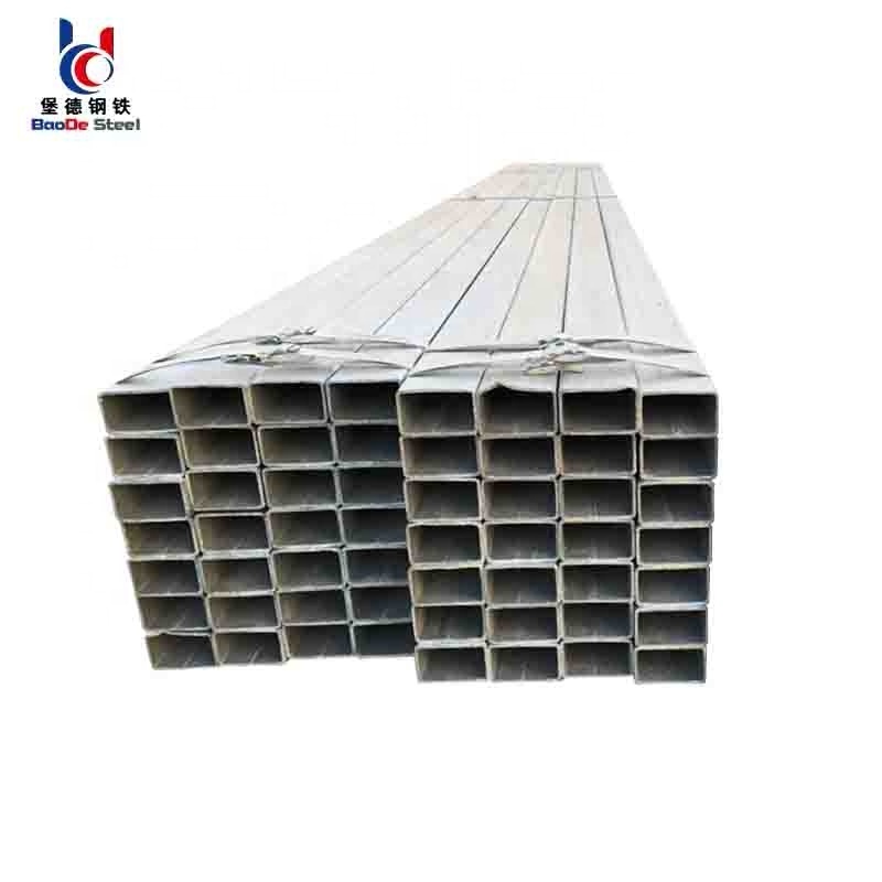 Factory Supply A36 50X50 Square Steel Pipe Weight Galvanized Square Pipe Shs Rhs 40X80 Gi Rectangular Square Hollow Section Tube