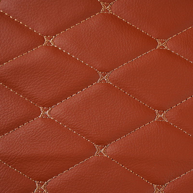 Leather with Embroidery for Car Seat Cover Foam Quilted Materials Hot Sale PVC Car Durable Recycle Material