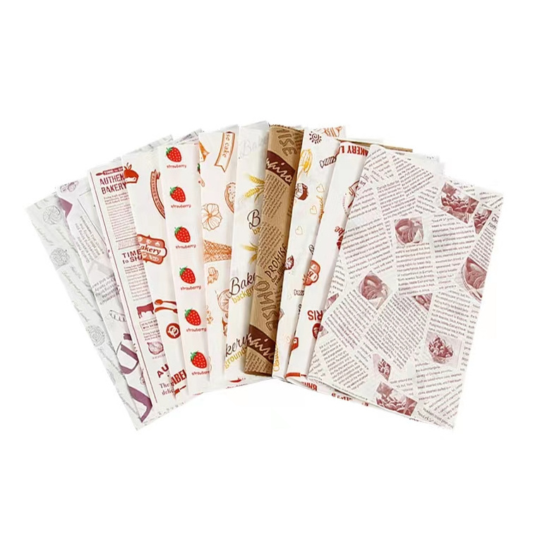 Environmental Friendly Food Grade Cake Pizza Packing Bread Oil Proof Hamburger Paper