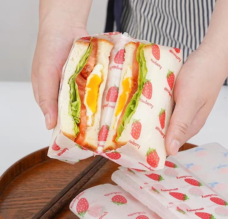 Environmental Friendly Food Grade Cake Pizza Packing Bread Oil Proof Hamburger Paper