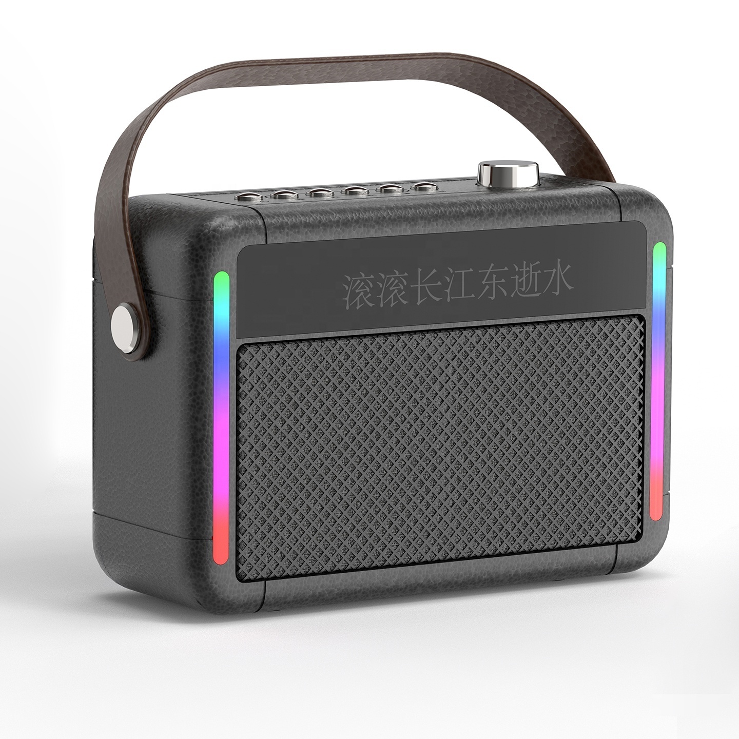 G07 Portable Music Player Baffle Bluetooh Avec Micro Sans Fil Rgb Light Large Capacity Karaoke Bluetuth Speaker With Microphone