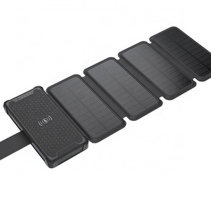 Portable Solar Power Station Quick Charge 3 Solar Powered Foldable Usb Phone Charger Fast Charging Solar Power Bank 20000Mah