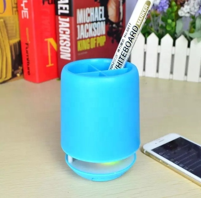 Mini loudspeaker caixa som tweter hoparlr caixinha de som parlante led  pen holder sound box unique pen stand with led speaker