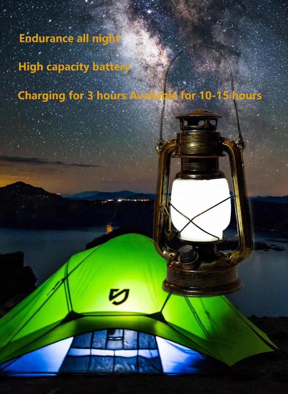 Night Light Led Atmosphere Lamp Camping Light Oldschool Table Lamp Kerosene Lamp Retro Horse Lantern Tent Light Wireless Speaker