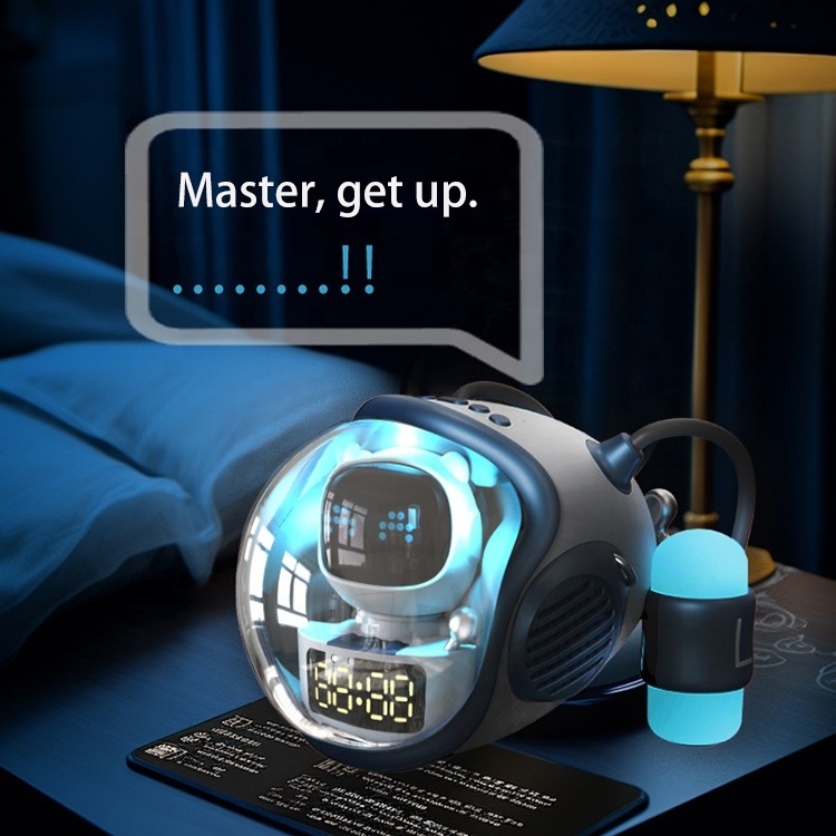 Altavoz Y Bocina Lautsprecher Hifi Spaceship Intelligent Speaker Led Alarm Clock Blue Tooh Smart Speaker With Google Assistant