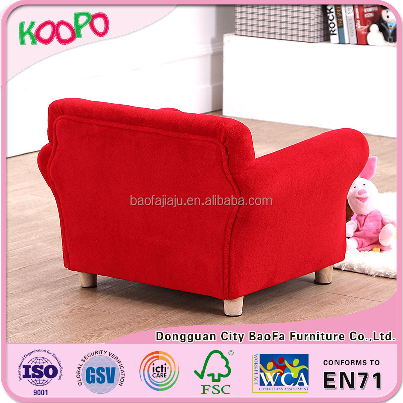 Hot selling Strawberry children single sofa with detachable pillow for preschool children furniture bedroom set