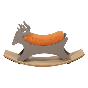 Modern Fawn  Horse Kids Rocking Chair Cute Foam Sofa for Babies and Kids for Bedroom and Living Room