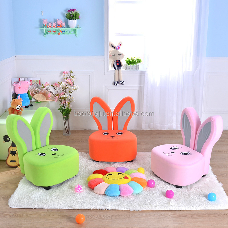 Pink rabbit cartoon Children's sofa cute kids fun kids stool high quality non-shedding comfortable and warm kids chair