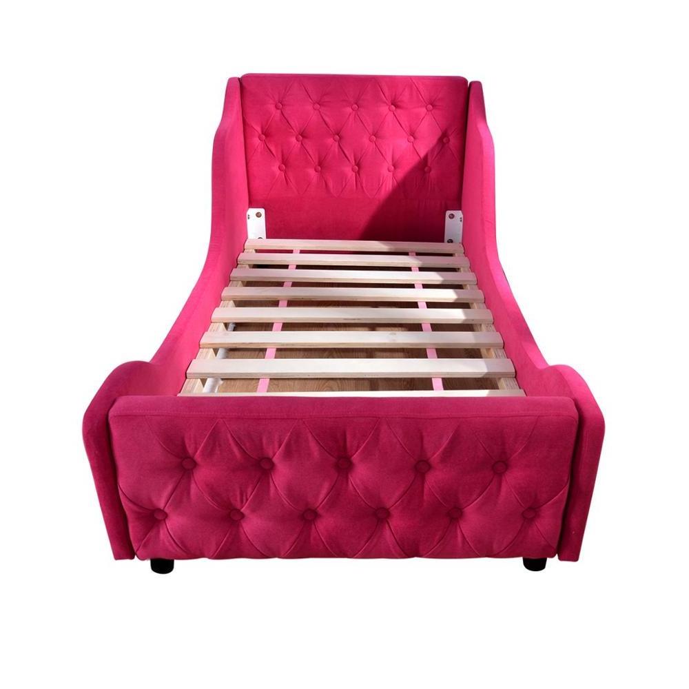 pink kids bed for girls single child bed children room furniture toddler bed