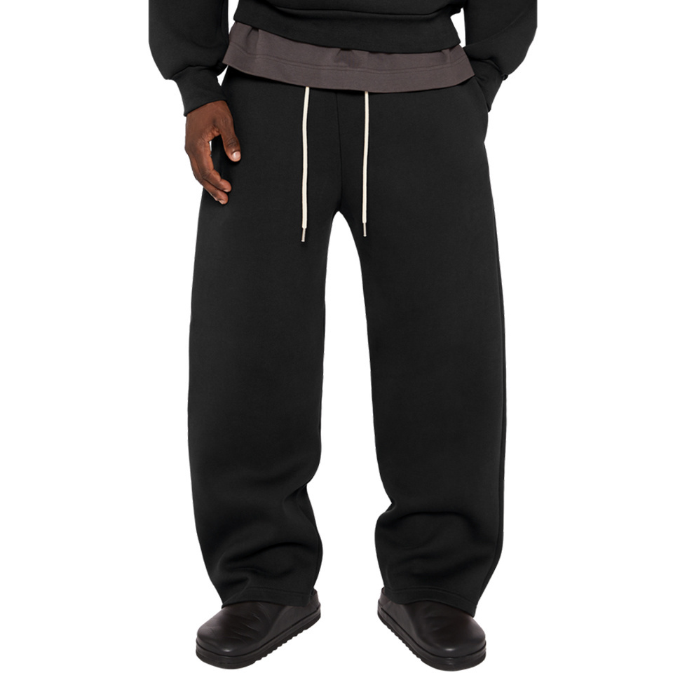 Oem Loose Fit Wide Leg Baggy Sweatpants Men Custom Logo Print Extra Long Double Waist Baggy Sweatpants