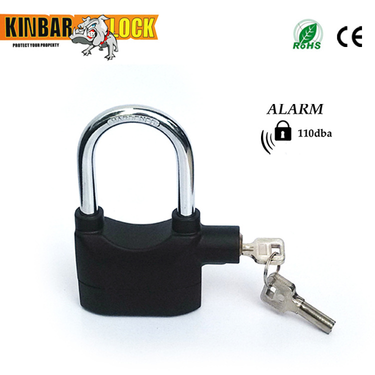 Waterproof Kinbar siren alarm padlock with Black door lock