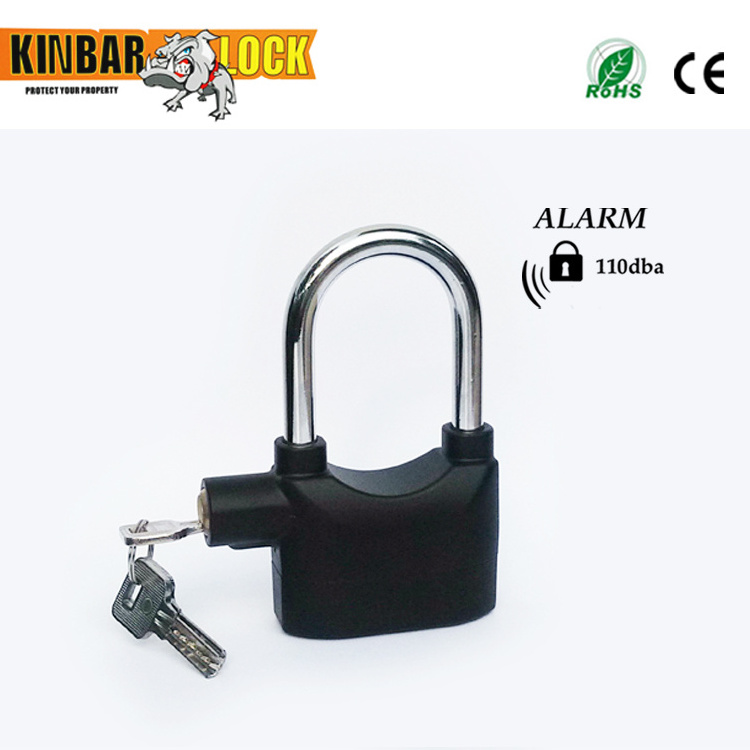 Waterproof Kinbar siren alarm padlock with Black door lock