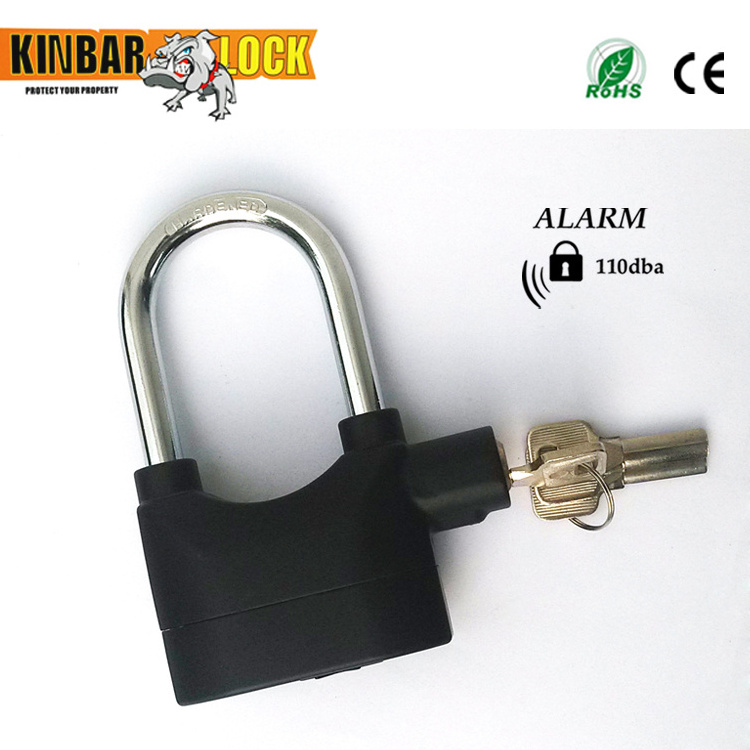 Waterproof Kinbar siren alarm padlock with Black door lock