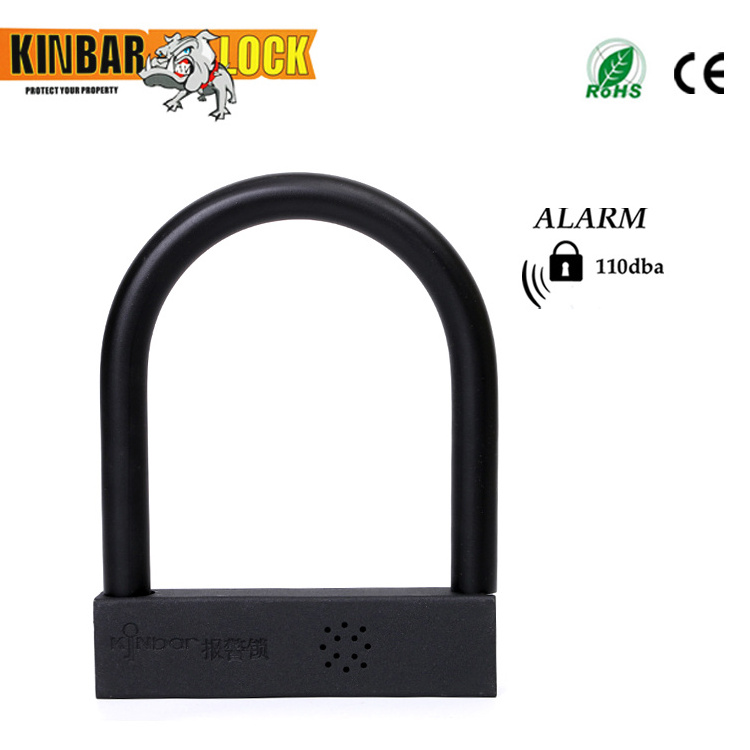 kinbar Stainless steel D lock Alarm motorcycle lock