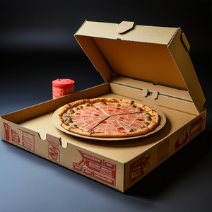 Hot sale custom pink pizza box takeout fast food packaging box