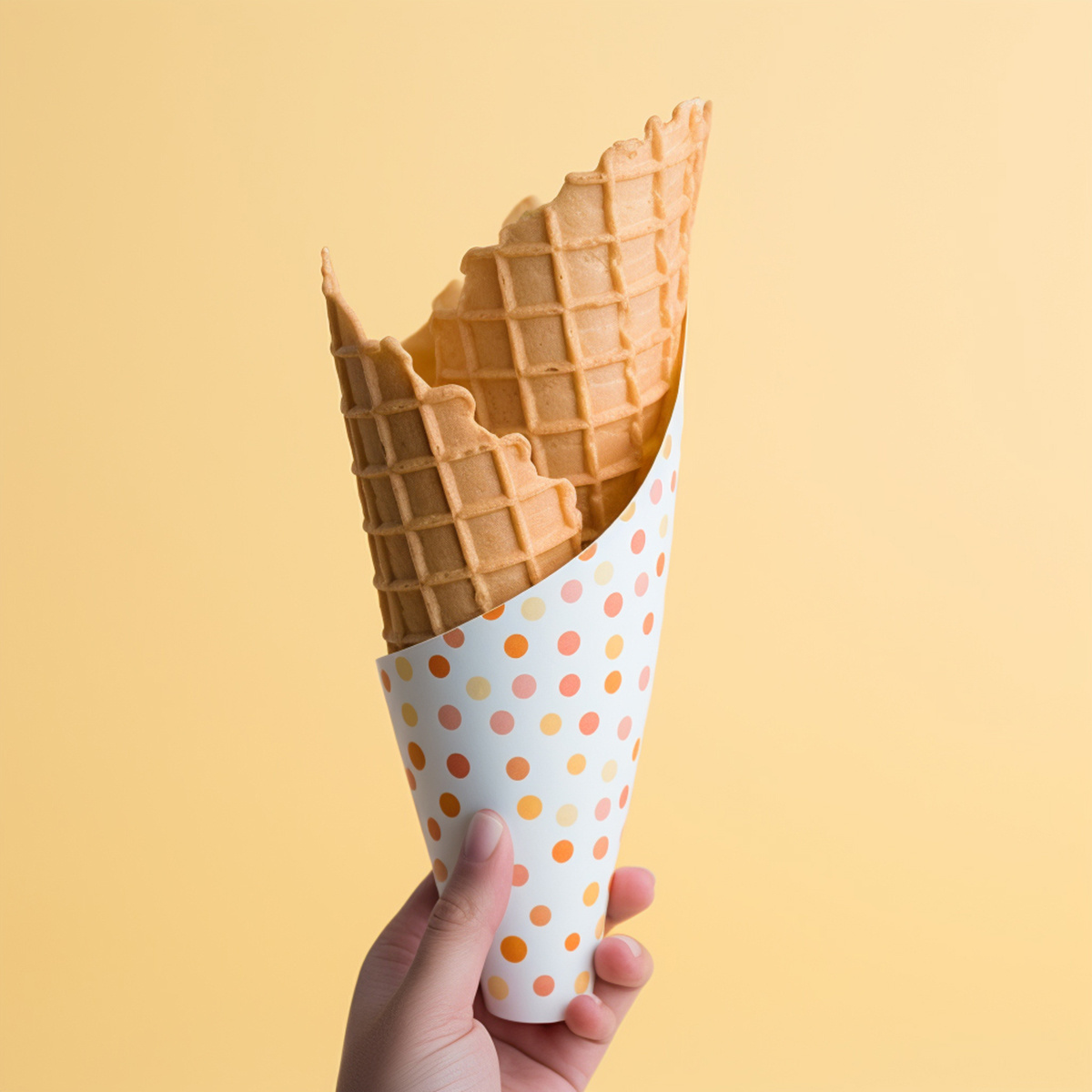 Custom Printed Craft Paper Ice Cream Cone Sleeves Disposable Single-Ply Paper Wrapping Cups for Food Beverage Crafts