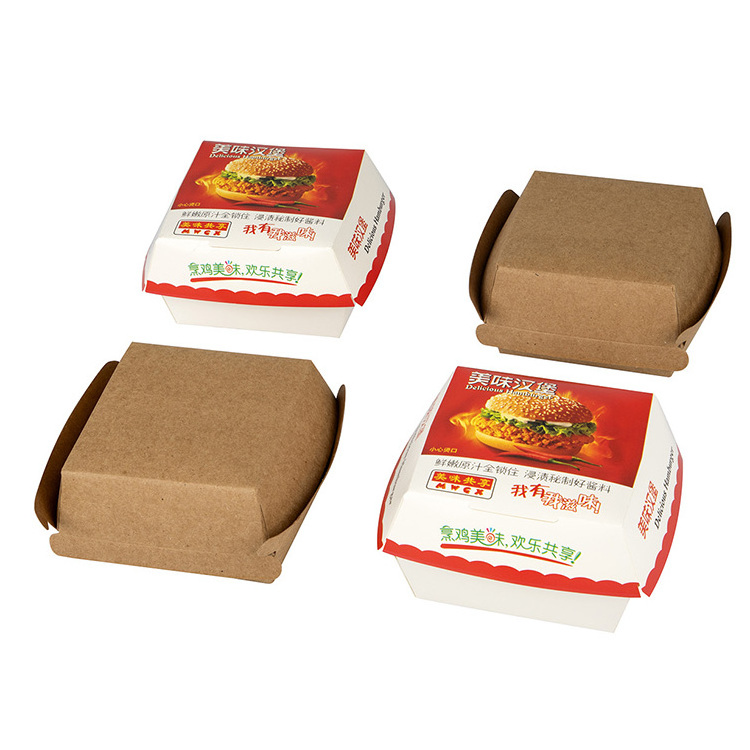 wholesale  Brown Kraft Paper Packaging Burger box